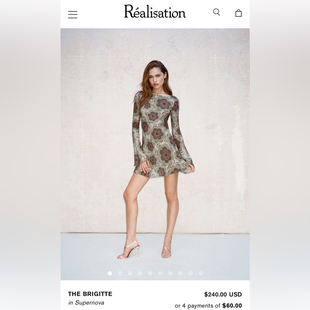 RÉALISATION PAR Bridgette Mini Dress in Supernova Size Medium